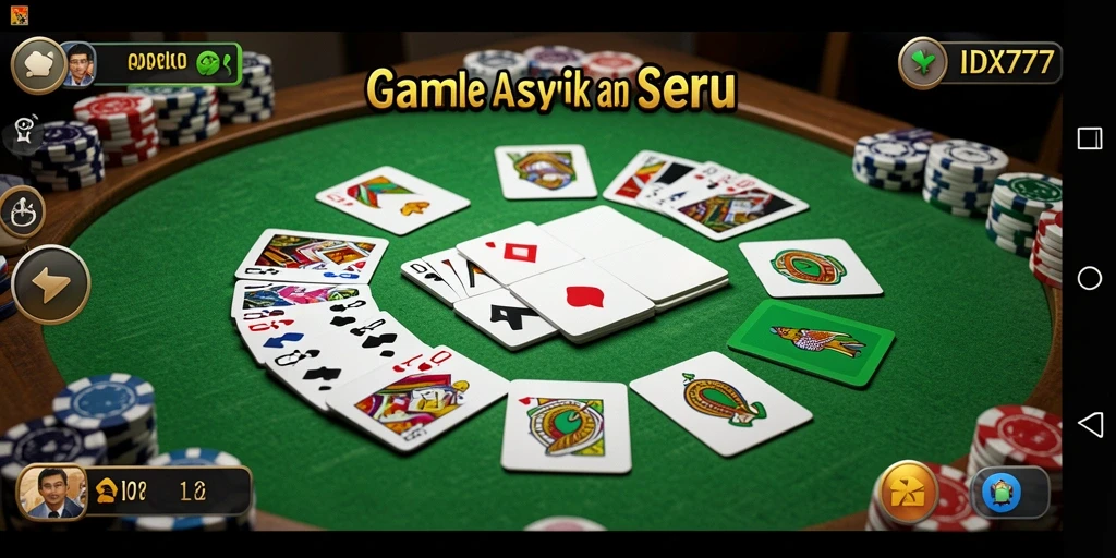 Tampilan screenshot utama IDX777 dengan gameplay Gaple yang seru.