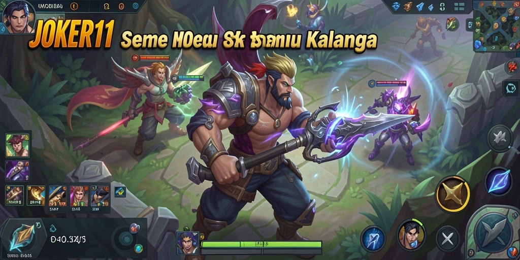 Tampilan dinamis dalam pertempuran seru JOKER11 dengan karakter unik.
