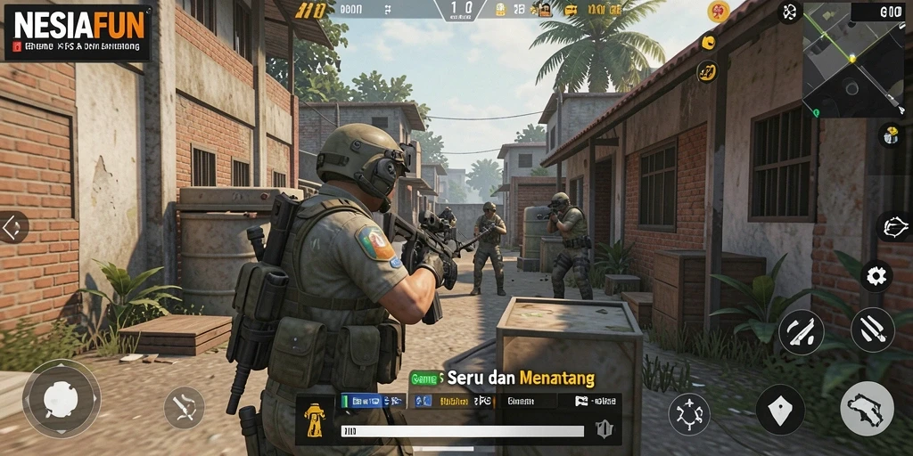 Gameplay seru di NESIAFUN dengan aksi FPS mendebarkan.