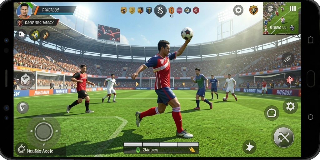 Tampilan gameplay PRG007 dengan aksi olahraga yang mendebarkan.