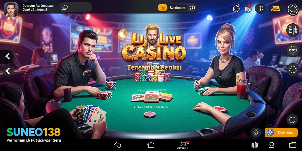 Screenshot gameplay SUNEO138 dalam sesi Live Casino yang mendebarkan.