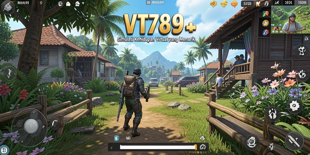 Screenshot dari gameplay VT789 yang memperlihatkan kehidupan virtual.