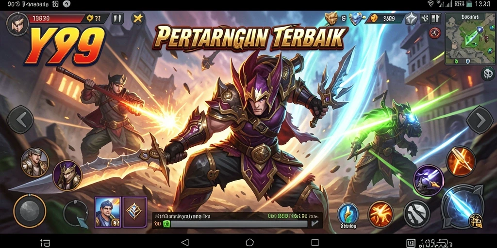 Tampilan permainan Y89 menunjukkan strategi dan pertempuran yang mendebarkan.