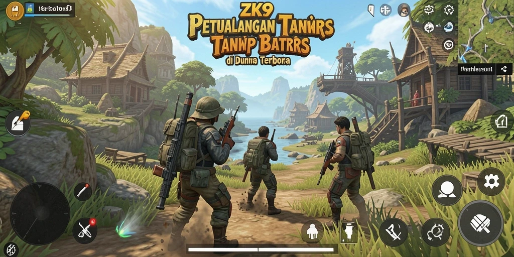 Screenshot gameplay ZK9 menunjukkan petualangan seru di dunia terbuka.
